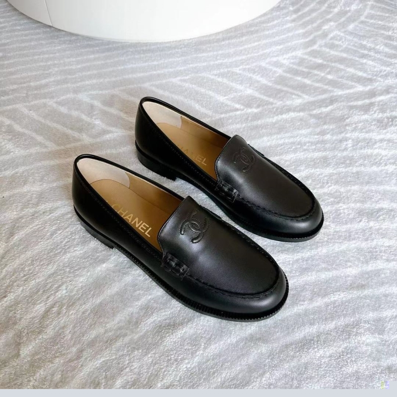 Ch*el leather shoes